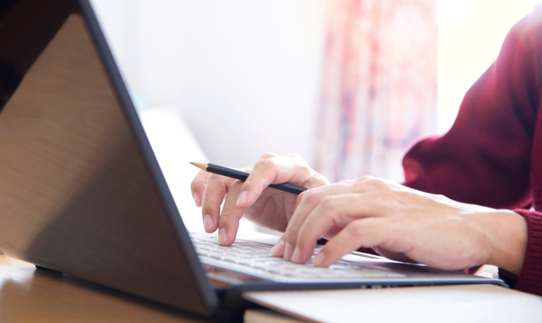 Person working at computer